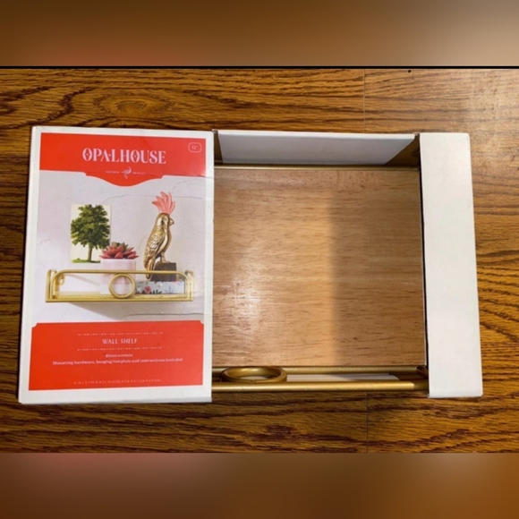 Opalhouse 12" x 7" Decorative Wall Shelf Gold RARE TO FIND - Picture 3 of 8